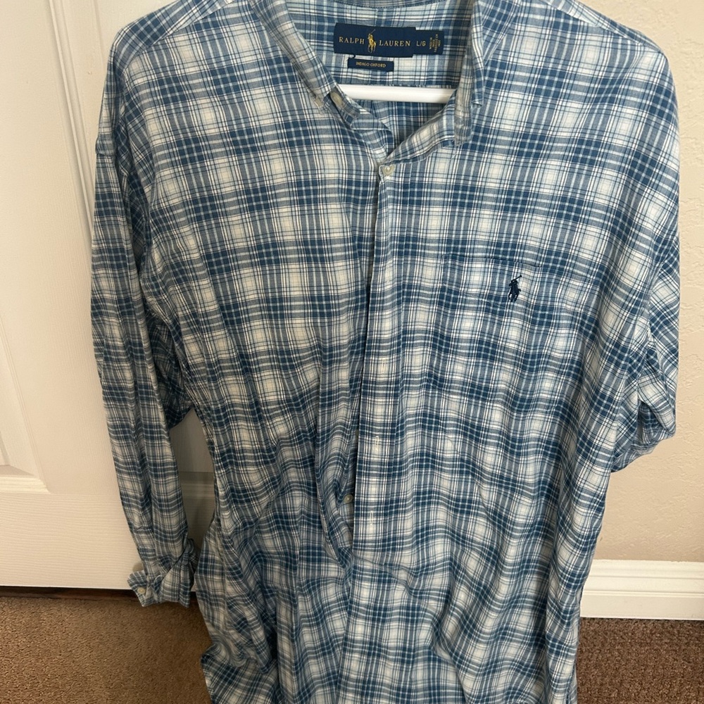 Ralph Lauren Blue Casual Button Down Shirt